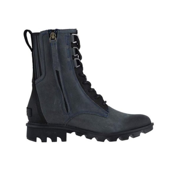 New Sorel Phoenix Waterproof Navy Leather Boot - Picture 2 of 7